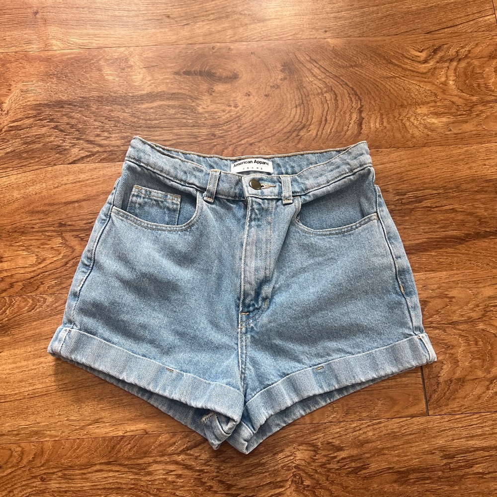 American Apparel Light Blue Jean Shorts